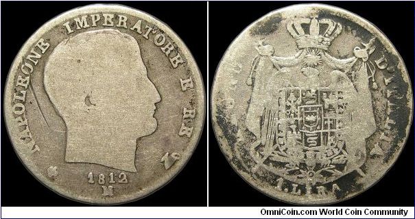 1 Lire, Napoleonic Kingdom of Italy.

Milan mint.                                                                                                                                                                                                                                                                                                                                                                                                                                                                 