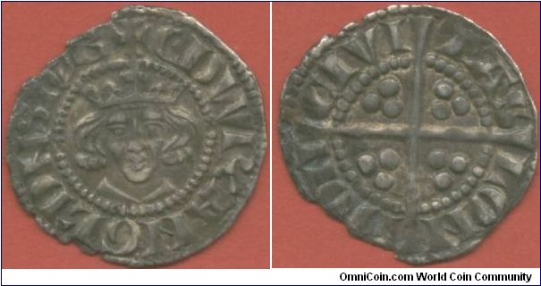 Edward I (1272-1327) Class 2a penny struck at London.