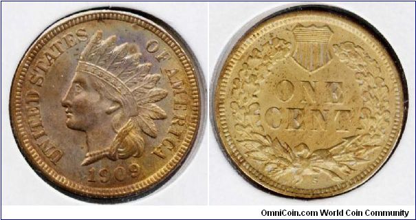 1909 S Indian Head Cent
