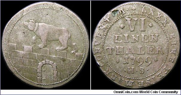 1/6 Thaler, Anhalt-Bernberg.                                                                                                                                                                                                                                                                                                                                                                                                                                                                                        