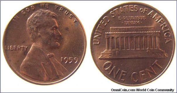 1959 Lincoln cent