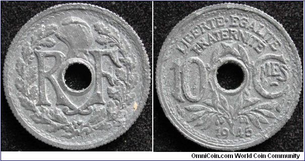 10 Centimes
Zinc
4th Republic