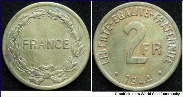 2 Francs
Brass
Allied occupation issue