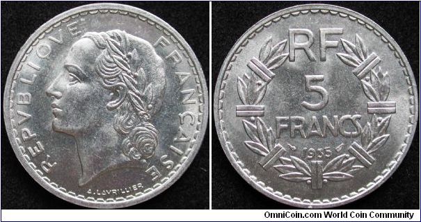 5 Francs
Nickel