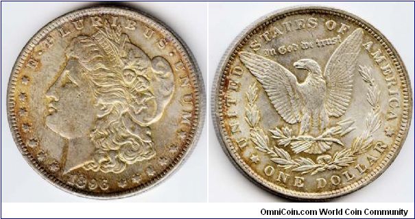 1896 Morgan Dollar Toned BU