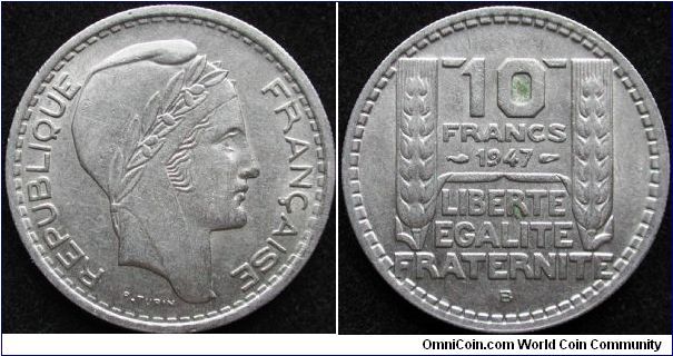 10 Francs
Cu-Ni
Small head
Mintmark B