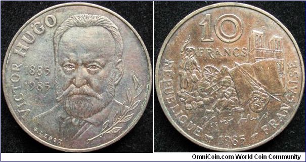 10 Francs
Nickel brass
Victor Hugo