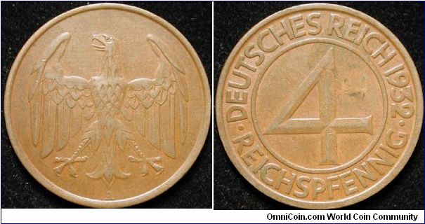 4 Reichspfennig
Bronze
A