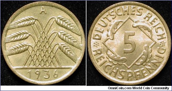 5 Reichspfennig
Aluminium bronze