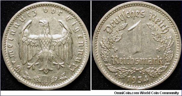 1 Reichsmark
Nickel
G