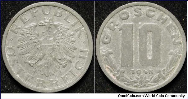 10 Groschen
Zinc