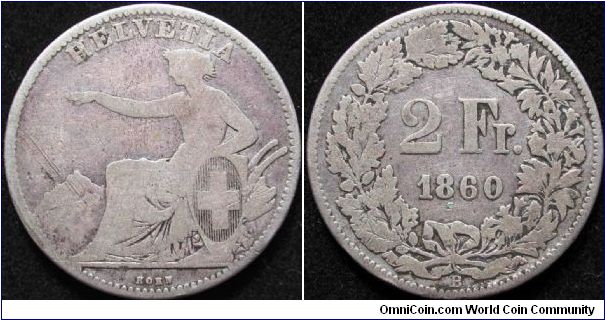 2 Francs
Ag 800 10g
Sitting Helvetia