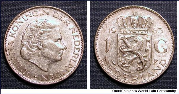 1963 Netherlands 1 Gulden