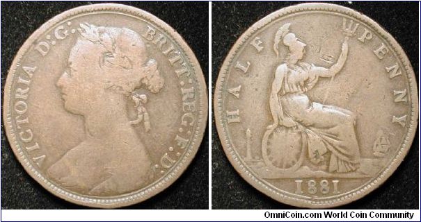 1/2 Penny
Bronze