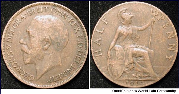 1/2 Penny
Bronze