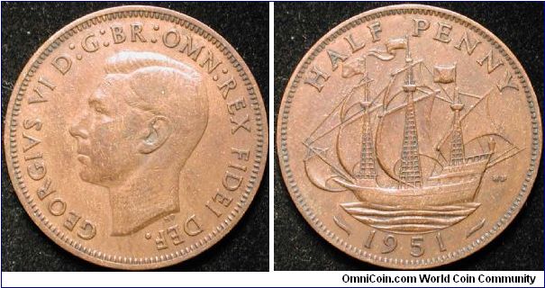 1/2 Penny
Bronze