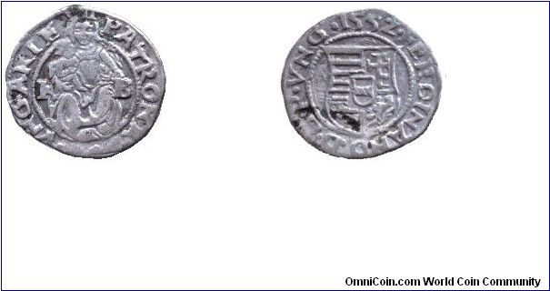 Hungary, 1 denar, 1552, Ag, from King Ferdinand I.                                                                                                                                                                                                                                                                                                                                                                                                                                                                  