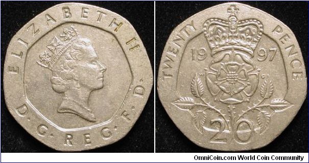20 Pence
Cu-Ni
Modified portrait