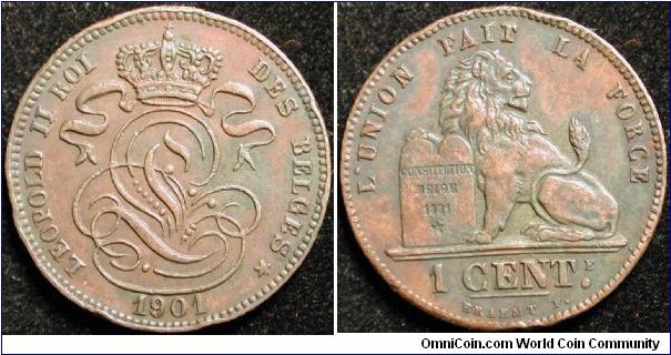1 Centime
Copper
Leopold II
French