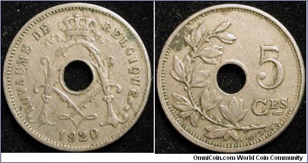 5 Centimes
Cu-Ni
Albert I
French