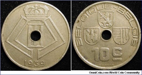 10 Centimes
Nickel brass
Leopold III
French-Flemish
