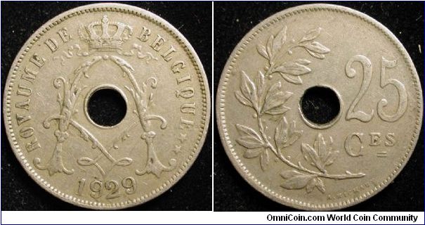 25 Centimes
Cu-Ni
Albert I
French