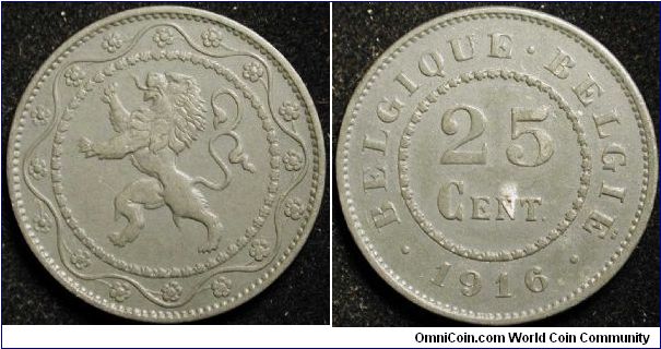 25 Centimes
Zinc
Occup WW I