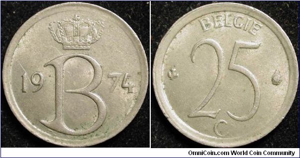 25 Centimes
Cu-Ni
Baudouin I
Flemish