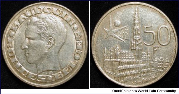 50 Francs
Ag 835 12.5g
Baudouin I
French