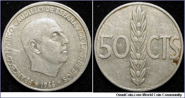 50 Centimos
Aluminium
in fact 1968