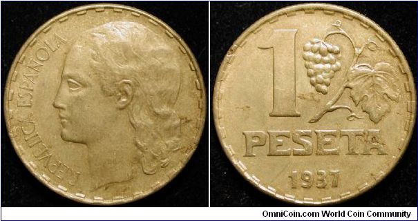 1 Peseta
Brass