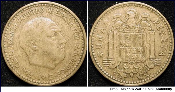 1 Peseta
Aluminium bronze in fact 1965