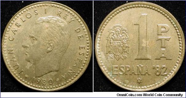 1 Peseta
Aluminium bronze in fact 1981
World Cup soccer