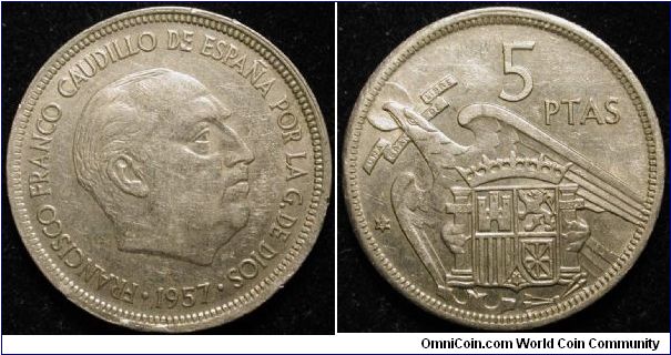 5 Pesetas
Cu-Ni
In fact 1969