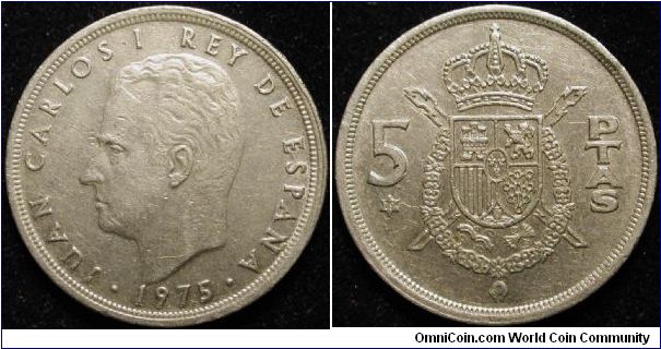 5 Pesetas 
Cu-Ni
In fact 1979