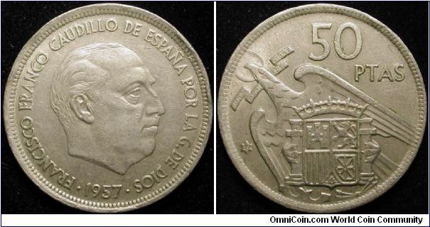 50 Pesetas
Cu-Ni
In fact 1959