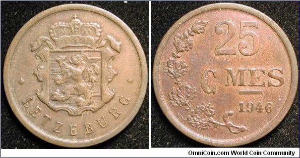 25 Centimes
Bronze