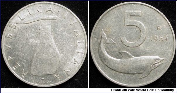 5 Lire 
Aluminium