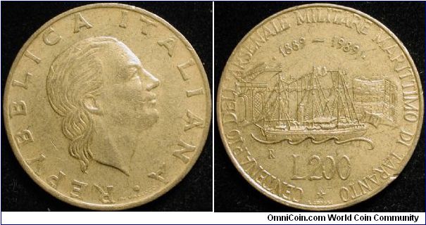 200 Lire
Aluminium bronze