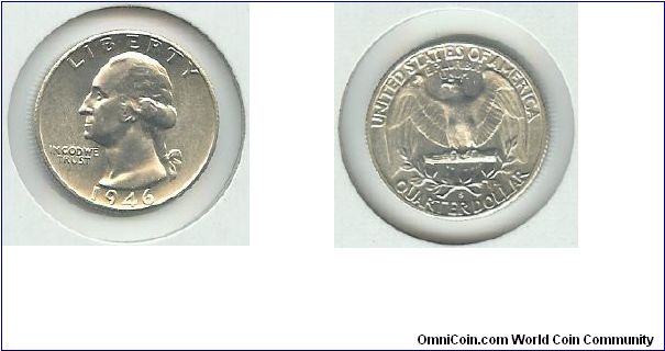 !946 S Washington Quarter MS-63