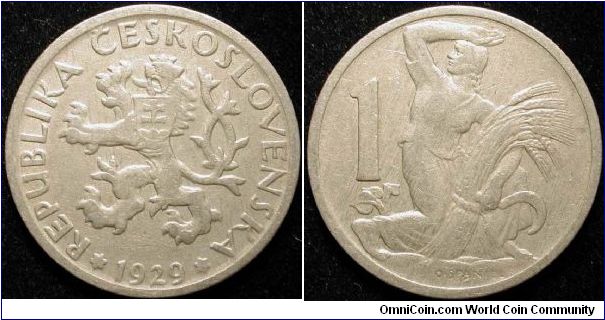 1 Koruna
Cu-Ni
Czechoslovakia