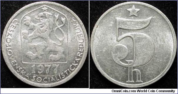5 Haleru
Aluminium
Czechoslovakia