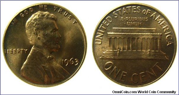 1963 Lincoln Cent (received in change)