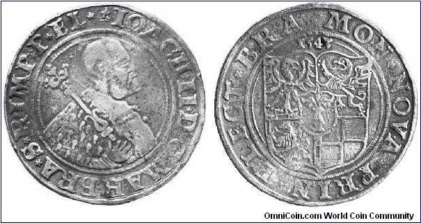 taler from brandenburg, Joachim II