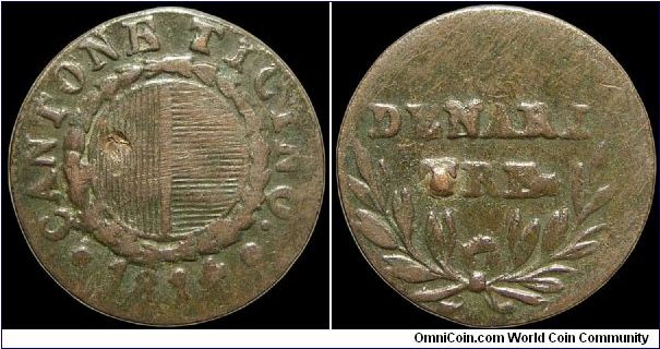 3 Denari, Canton of Ticino.

A heavy gouge in the left center obverse.                                                                                                                                                                                                                                                                                                                                                                                                                                            