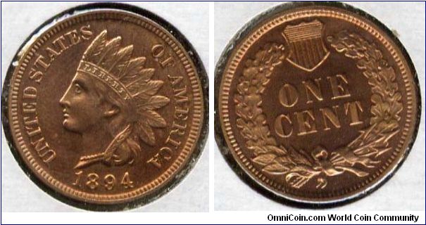 1894 Proof Indian Cent
Mintage: 2,632