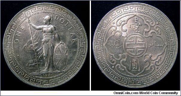 1900-B Great Britain Trade Dollar. KM.T5.