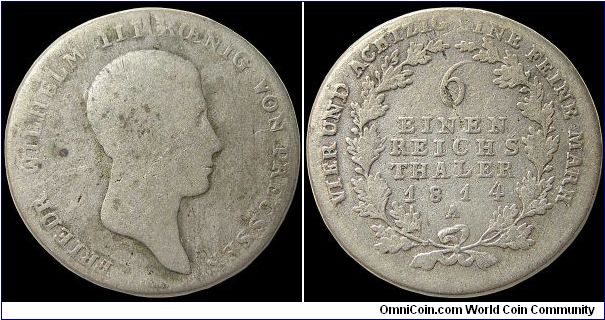 1/6 Thaler, Prussia.

Berlin mint.                                                                                                                                                                                                                                                                                                                                                                                                                                                                                