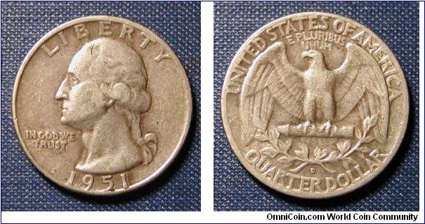 1951-D Washington Quarter