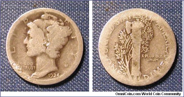 1924-D Mercury Dime